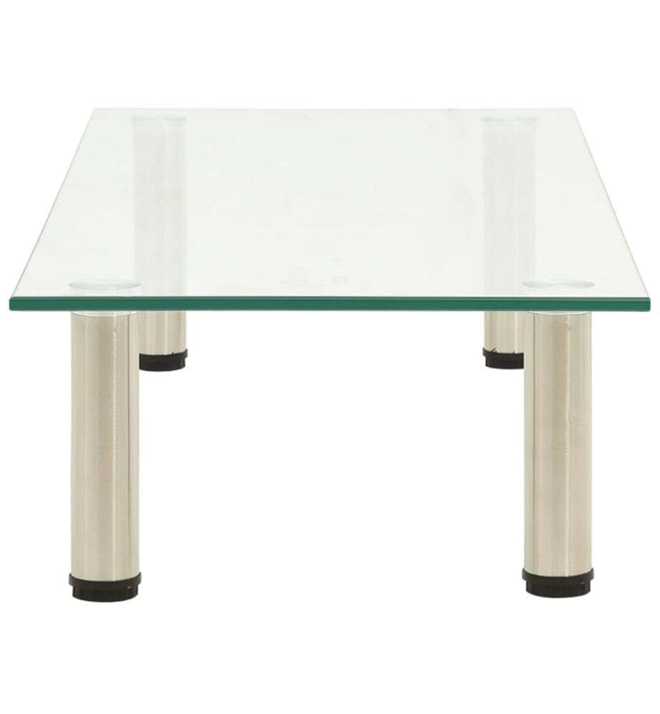 Meuble TV Transparent 80x35x17 cm Verre trempé