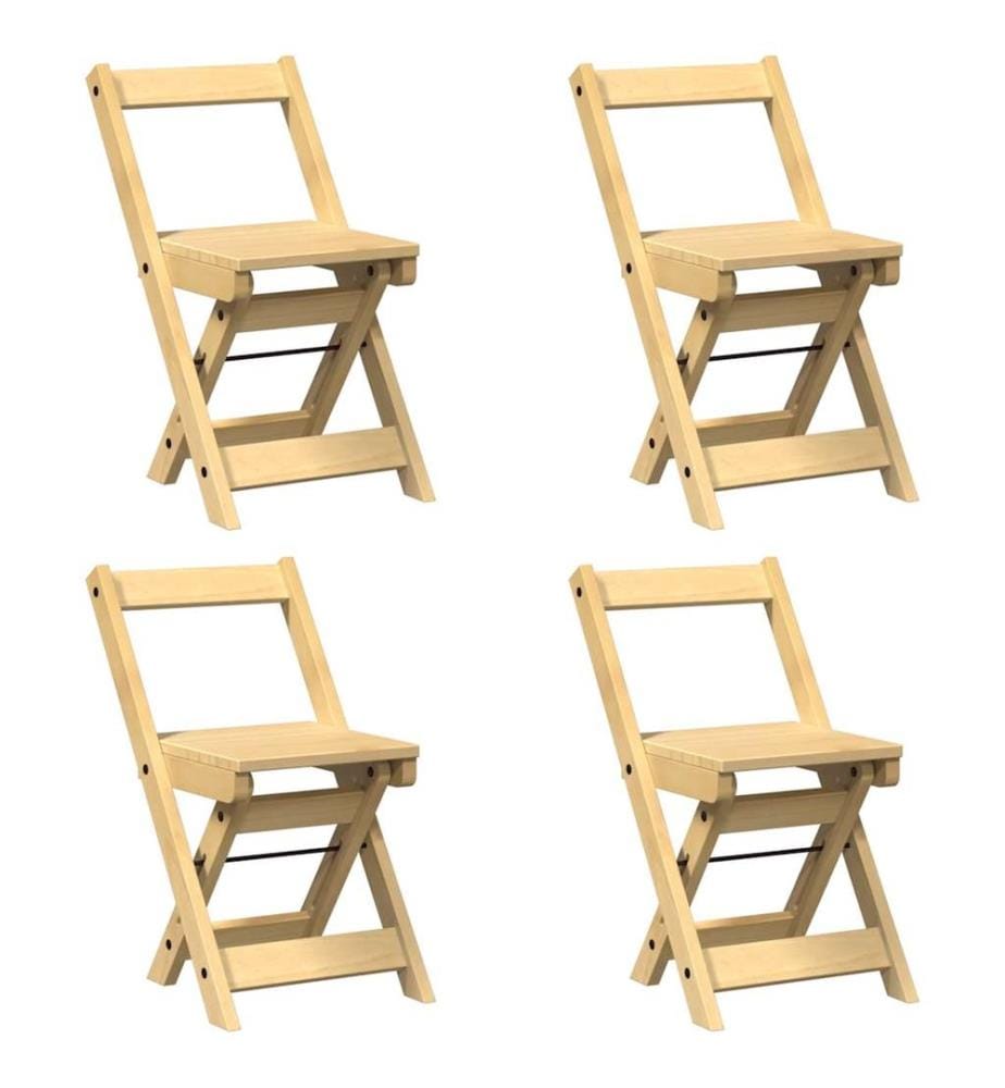 5-tlg. Butterfly-Esstisch-Set Corona Wachsbraun Kiefernholz