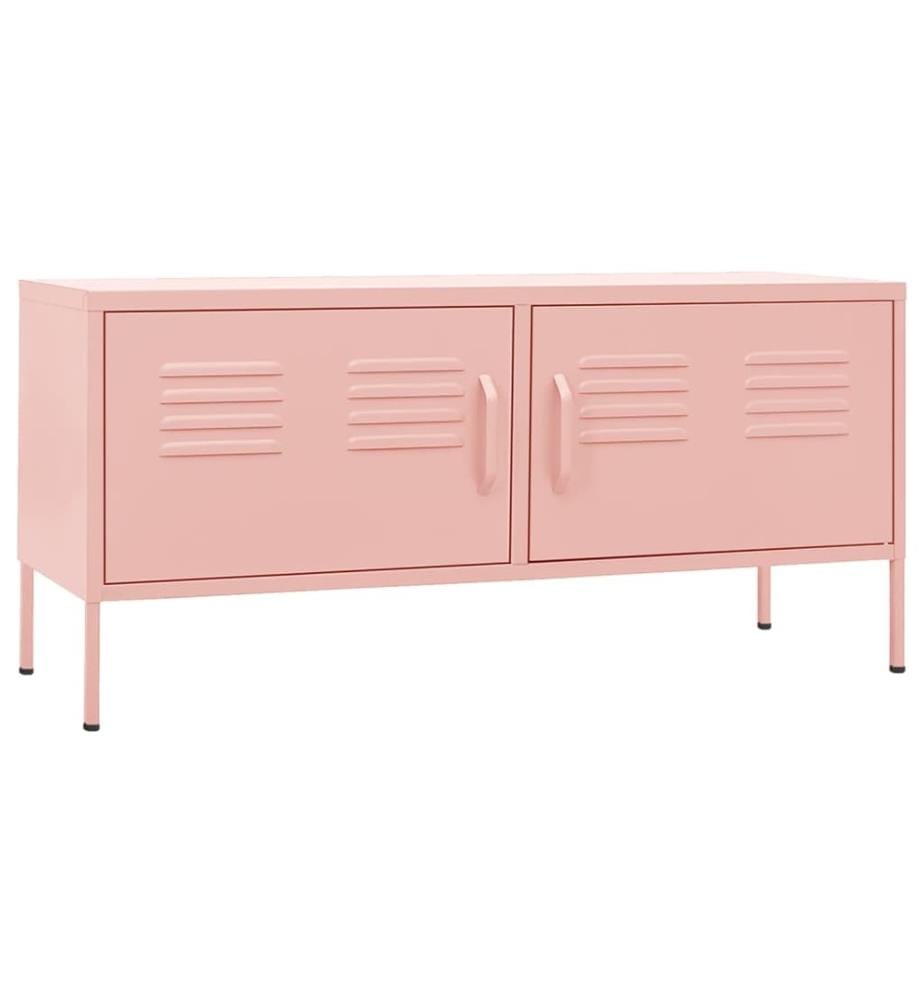 TV-Schrank Rosa 105x35x50 cm Stahl