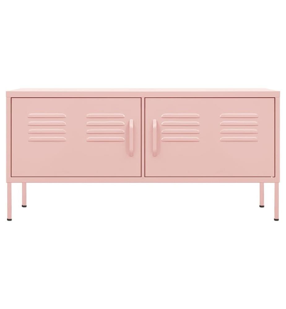 TV-Schrank Rosa 105x35x50 cm Stahl