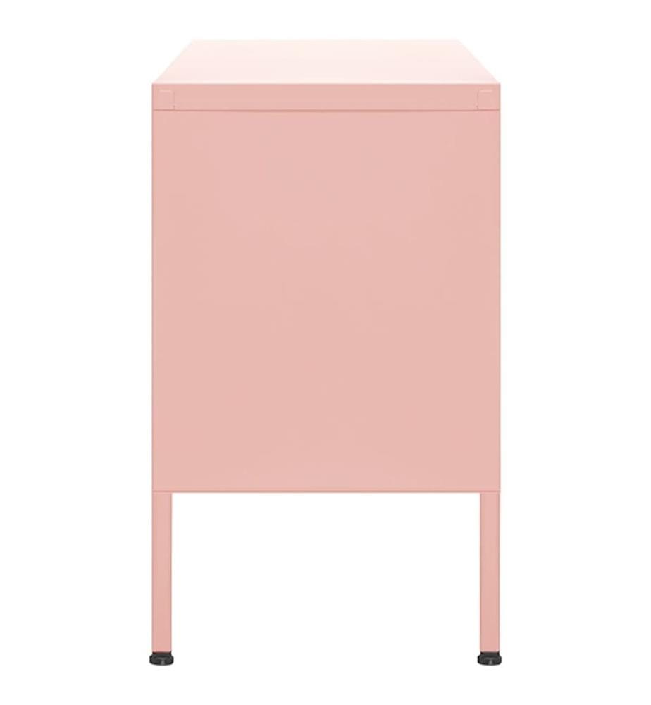 TV-Schrank Rosa 105x35x50 cm Stahl