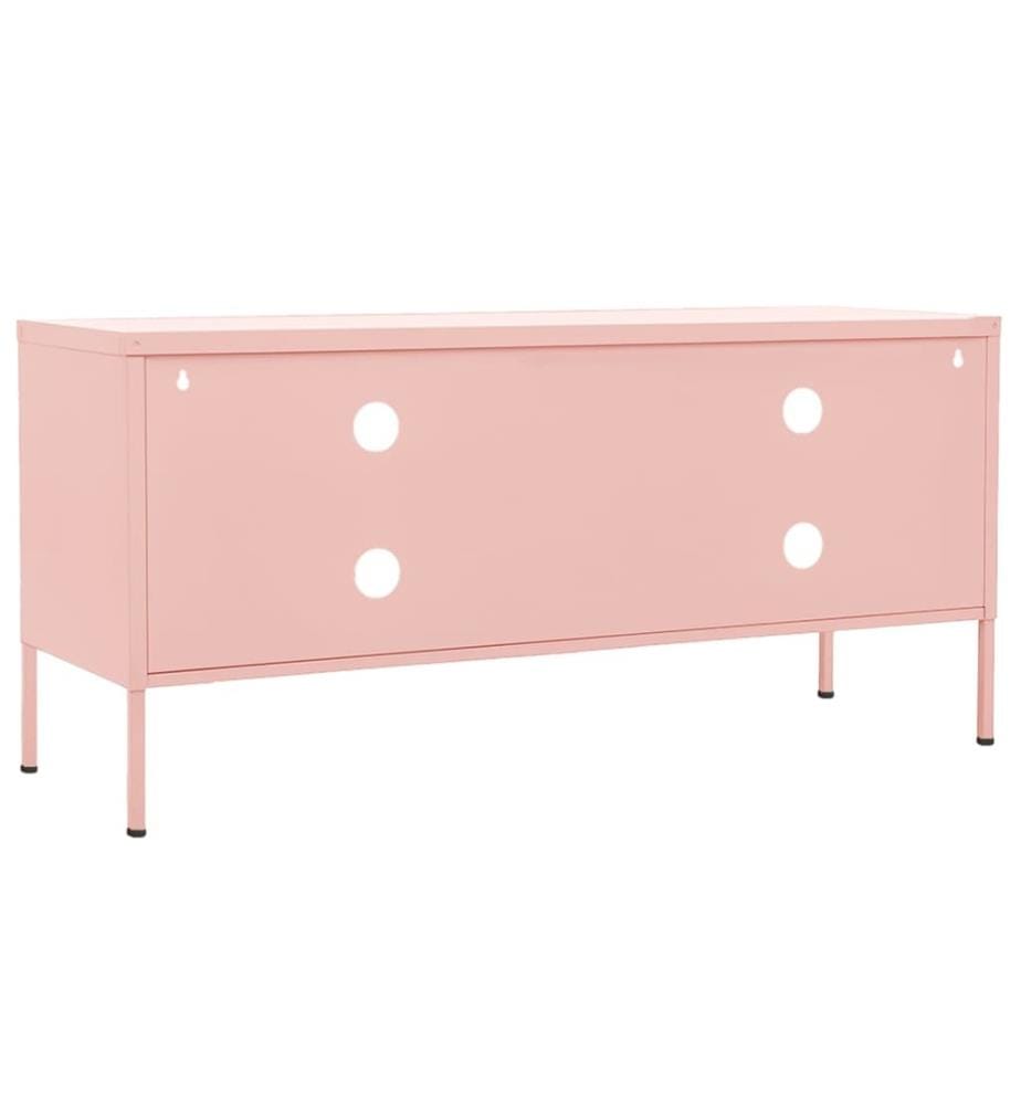 TV-Schrank Rosa 105x35x50 cm Stahl