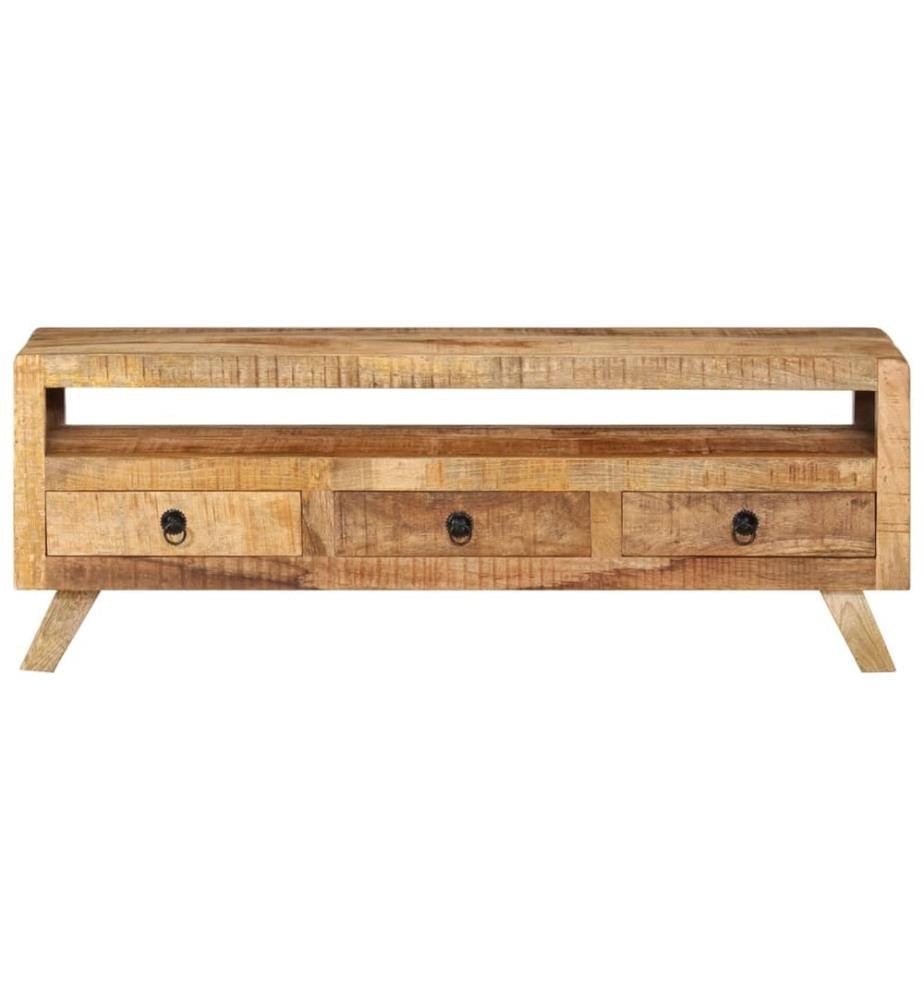 Meuble TV 110x30x40 cm Bois massif de manguier