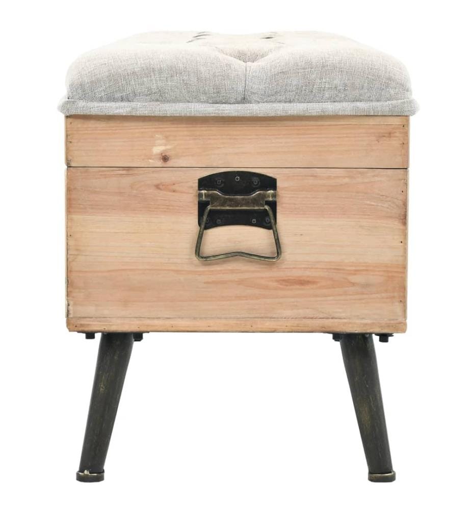 Banc de rangement 110 cm Bois de sapin massif