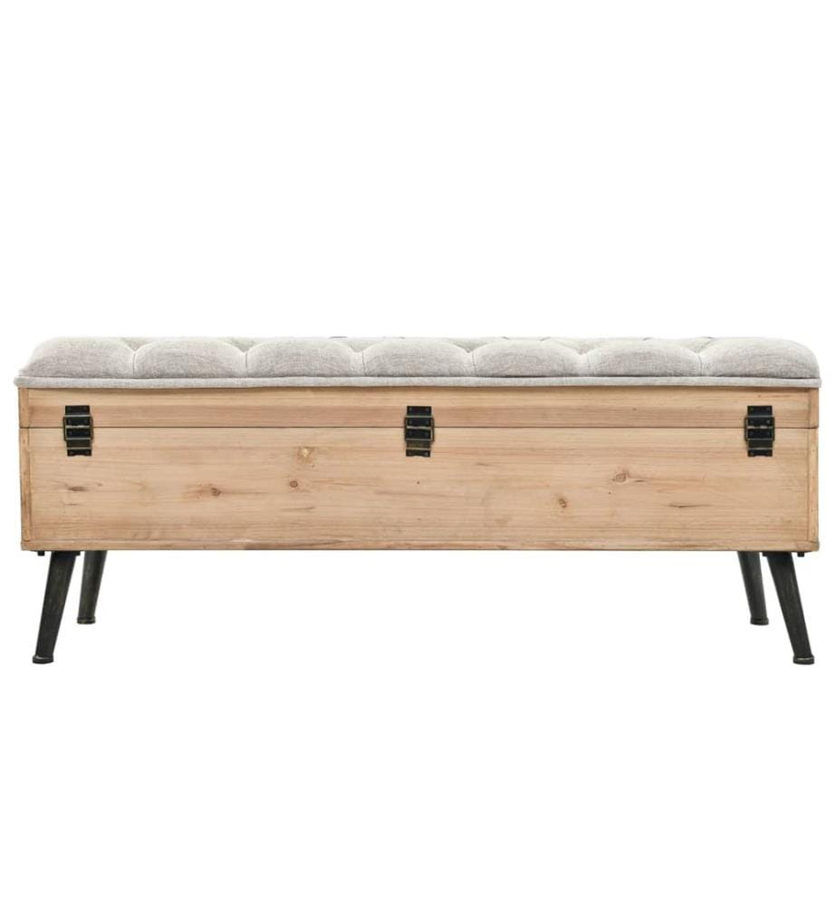 Banc de rangement 110 cm Bois de sapin massif