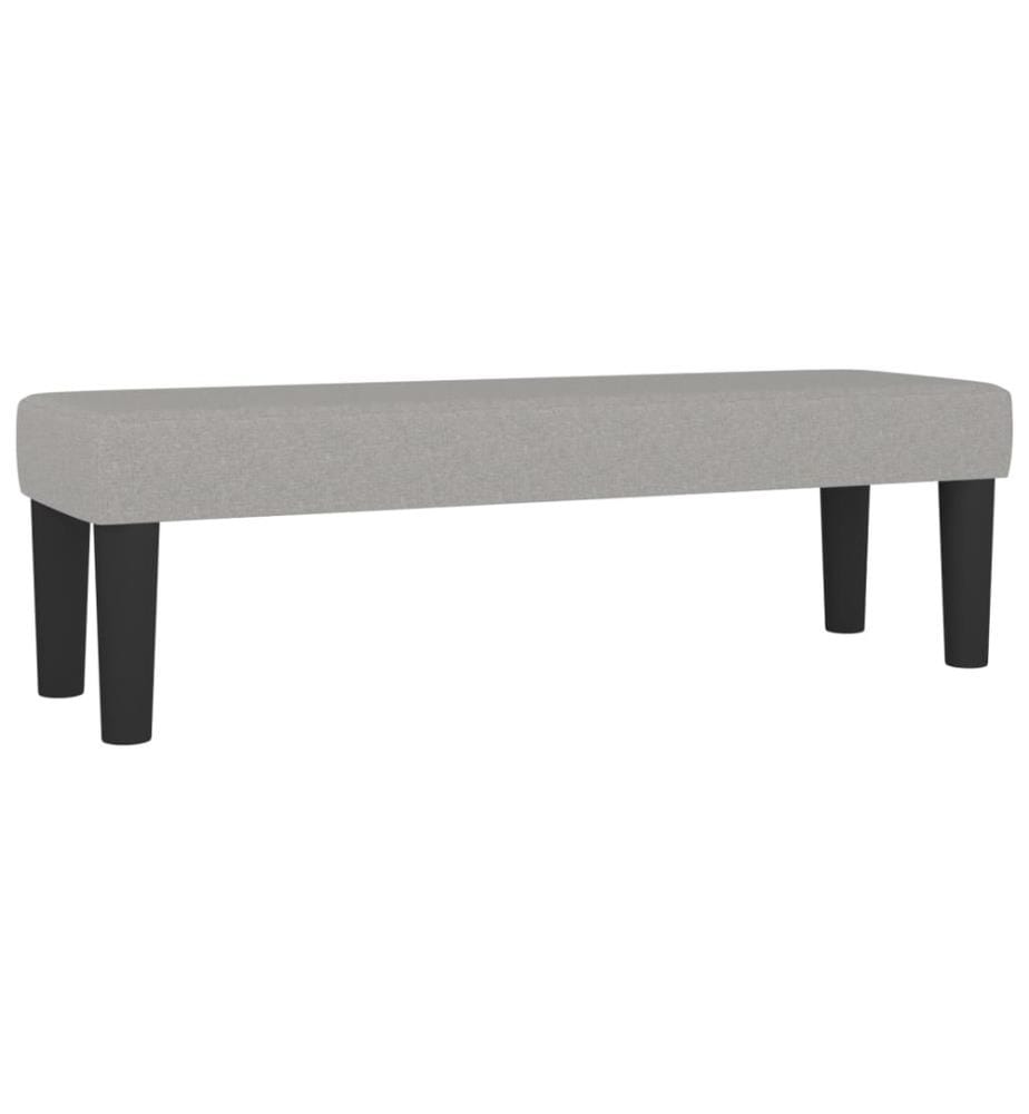 Sitzbank Hellgrau 100x30x30 cm Stoff