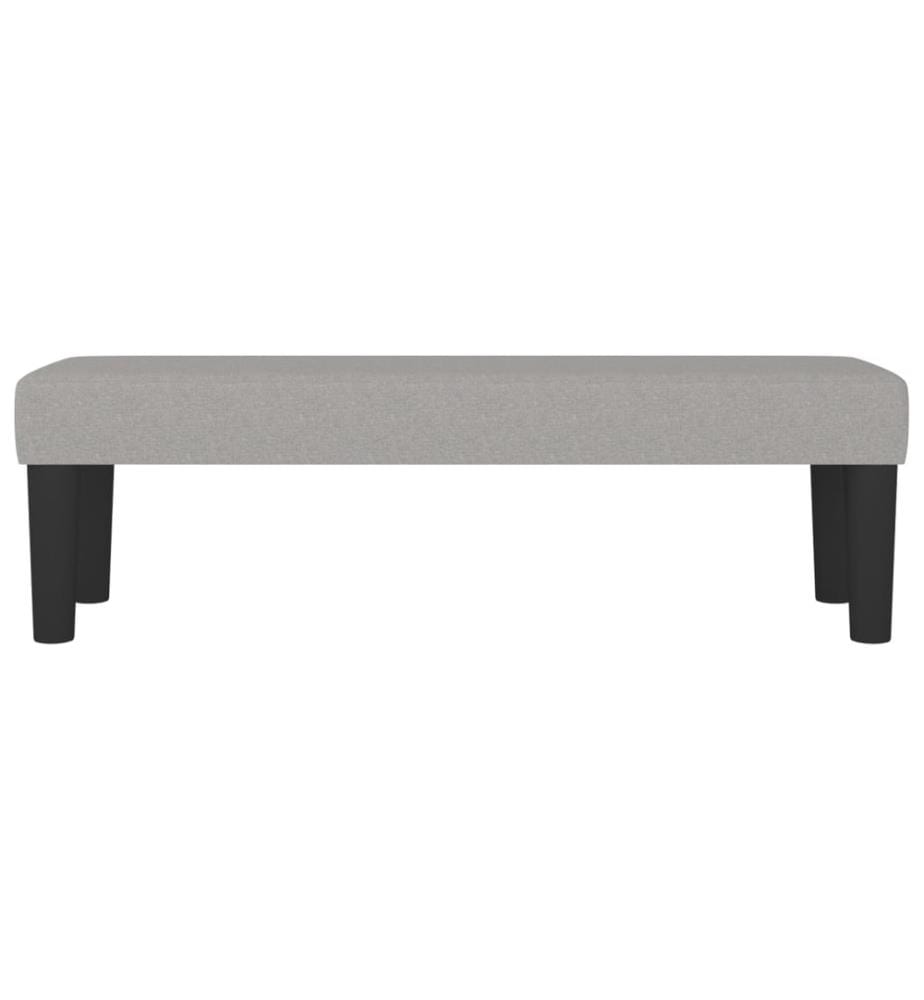 Sitzbank Hellgrau 100x30x30 cm Stoff