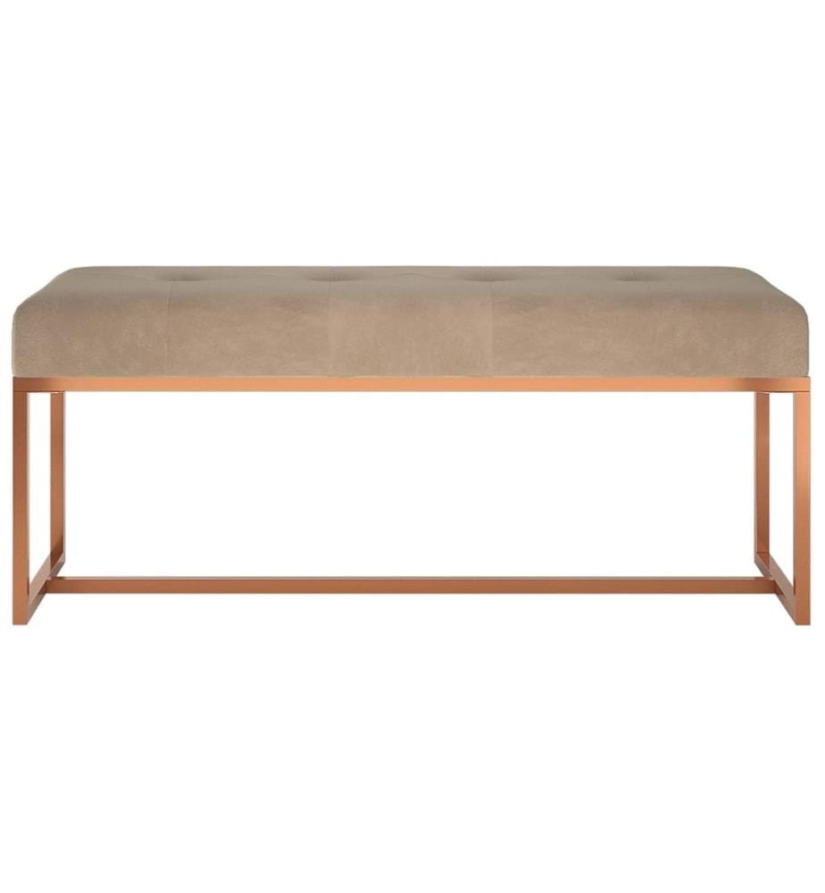 Banc Beige 110x36x45 cm Velours