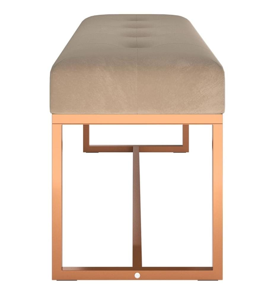 Banc Beige 110x36x45 cm Velours