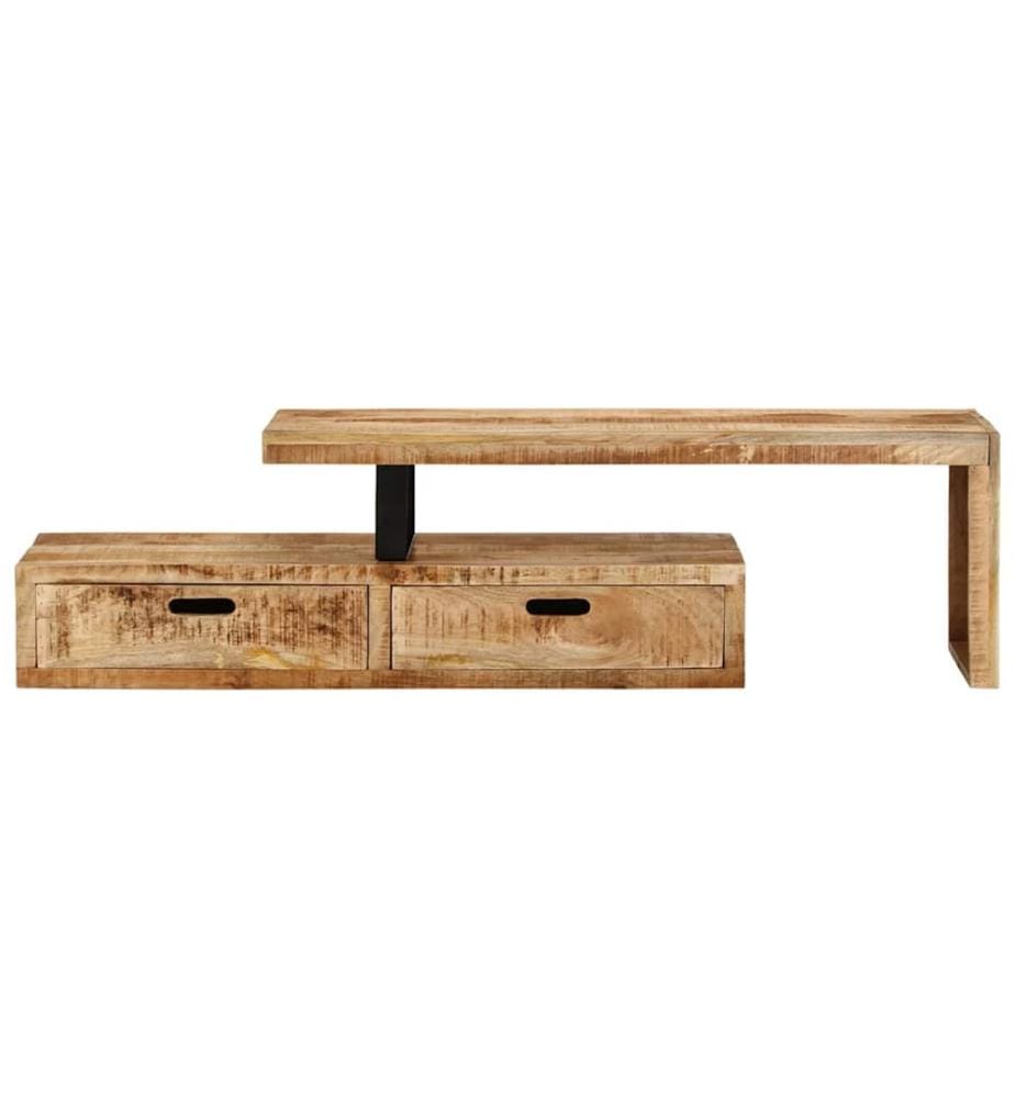 Meuble TV (118-200) x 30 x 40 cm en bois massif de manguier