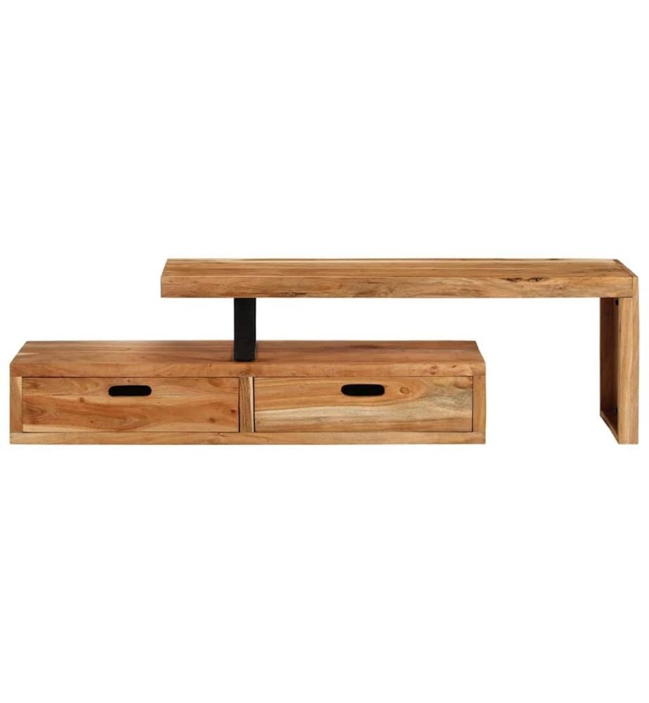 Meuble TV (118-200) x 30 x 40 cm Bois massif d'acacia