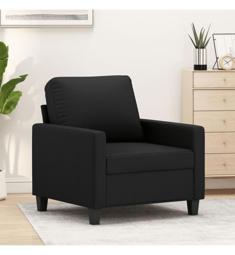 Sessel Schwarz 60 cm Kunstleder