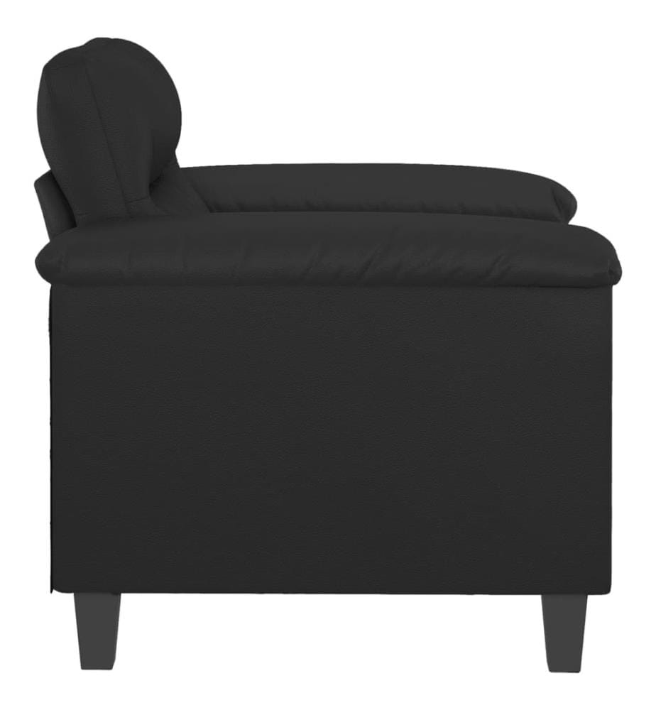 Sessel Schwarz 60 cm Kunstleder