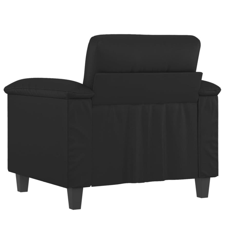 Sessel Schwarz 60 cm Kunstleder