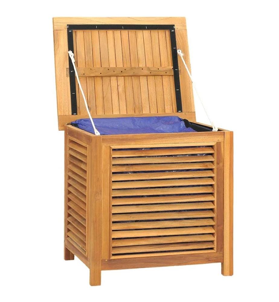 Gartenbox mit Beutel 60x50x58 cm Massivholz Teak
