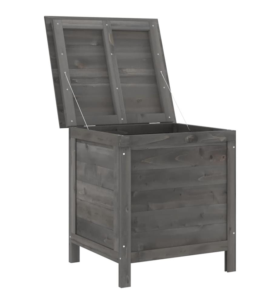 Gartentruhe Anthrazit 50x49x56,5 cm Massivholz Tanne