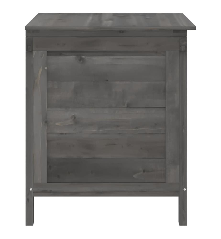 Gartentruhe Anthrazit 50x49x56,5 cm Massivholz Tanne