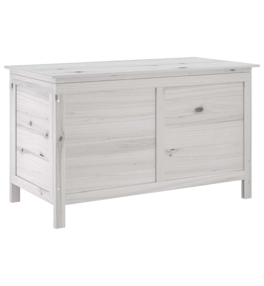 Gartentruhe Weiss 99x49,5x58,5 cm Massivholz Tanne
