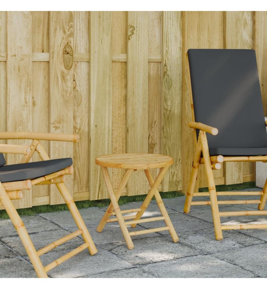 Gartentisch Klappbar Ø45x45 cm Bambus