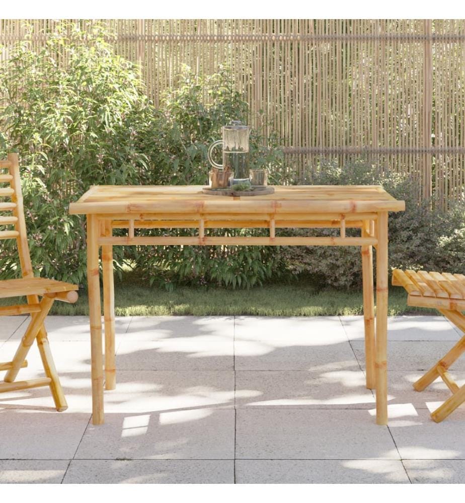 Table à manger de jardin 110x55x75 cm bambou