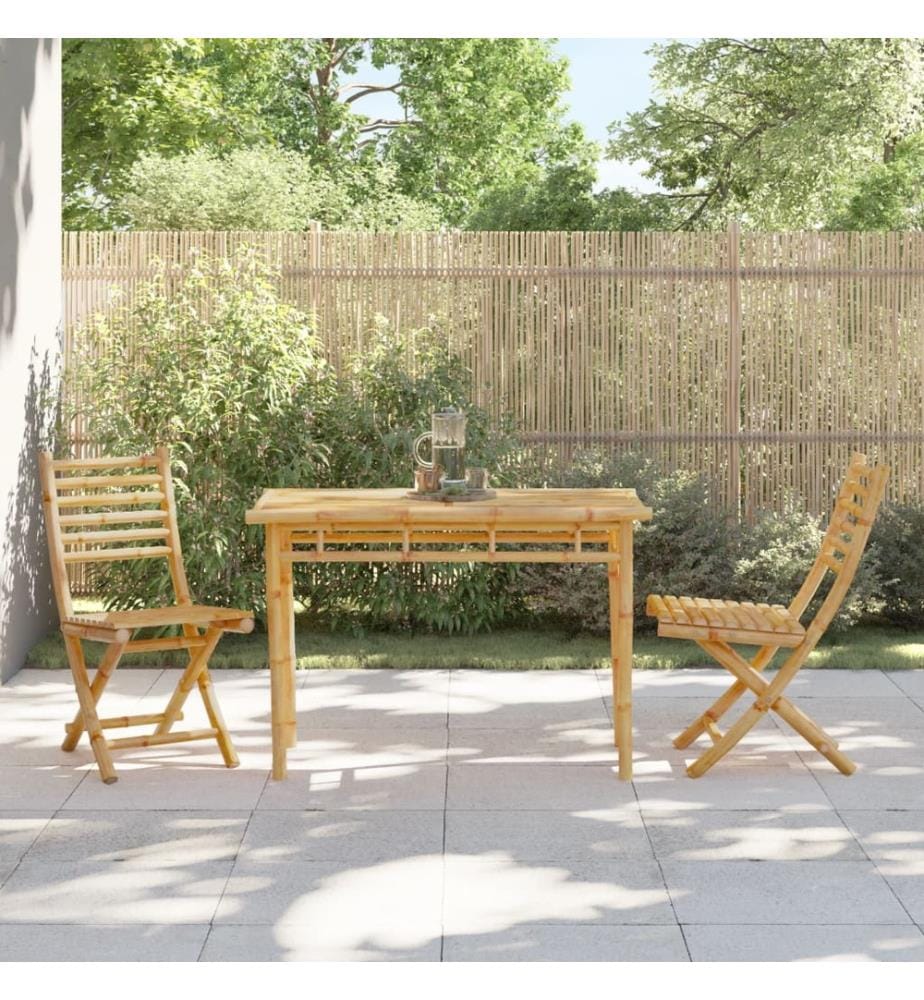 Table à manger de jardin 110x55x75 cm bambou