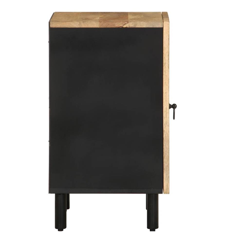 Armoire de salle de bain 38x33,5x58 cm bois massif de manguier