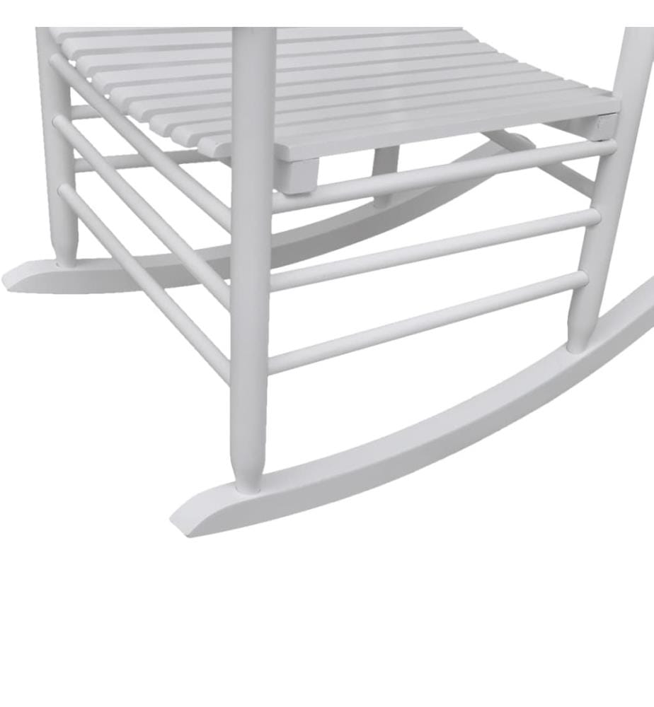 Chaise à bascule avec siège incurvé Blanc Bois