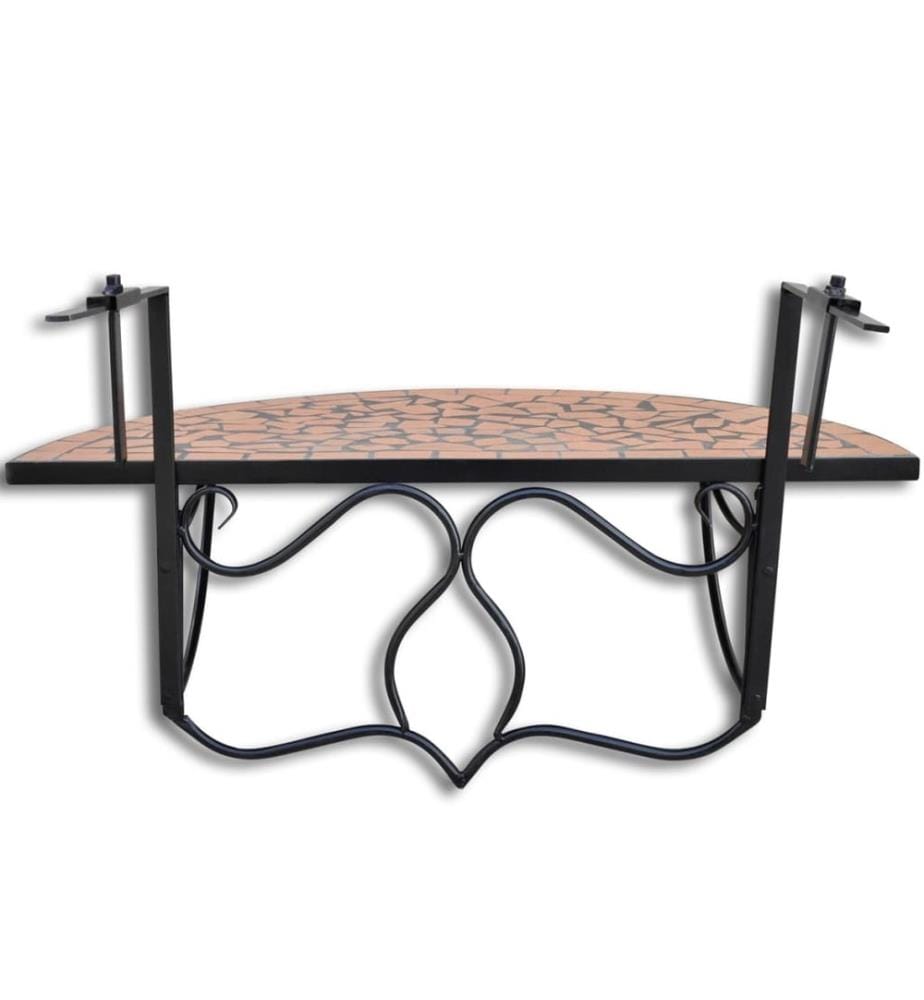 Table suspendue de balcon Terre cuite Mosaïque