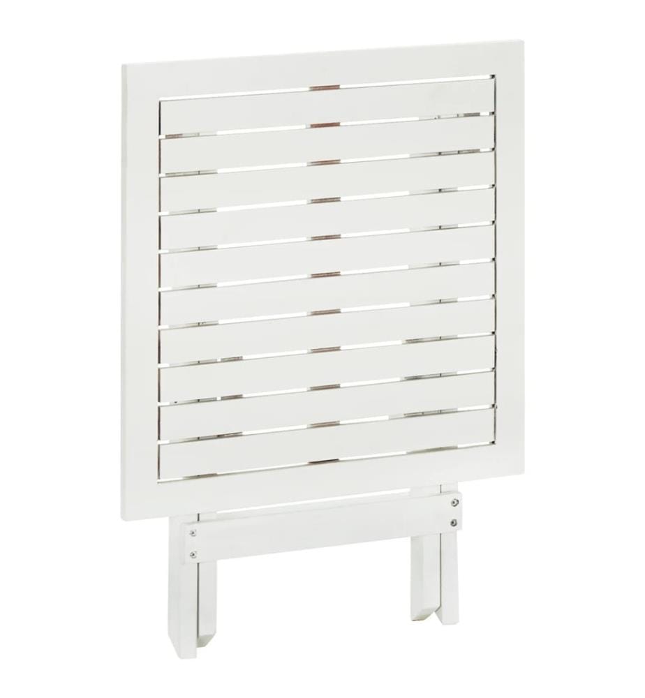 Bistrotisch Weiss 46x46x47 cm Massivholz Akazie