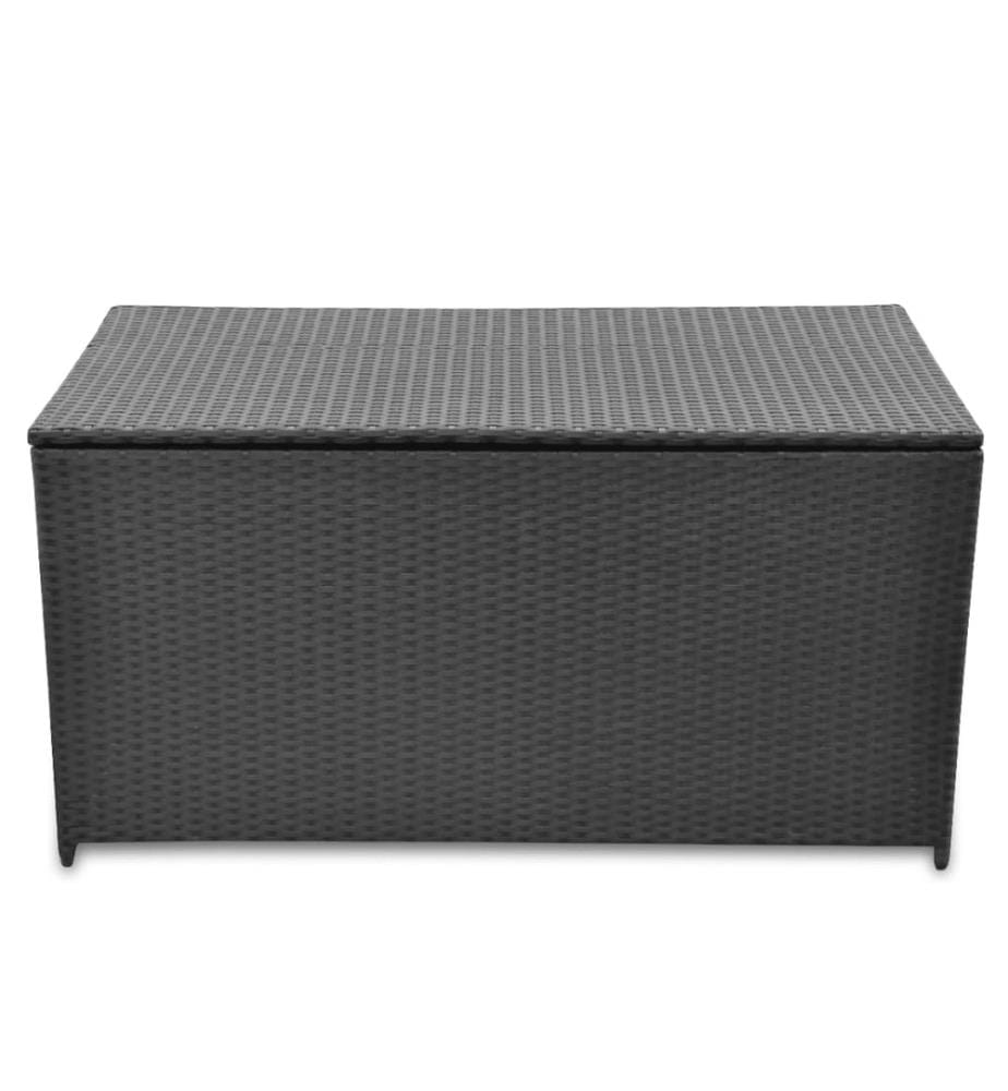 Garten-Auflagenbox Schwarz 120x50x60 cm Poly Rattan