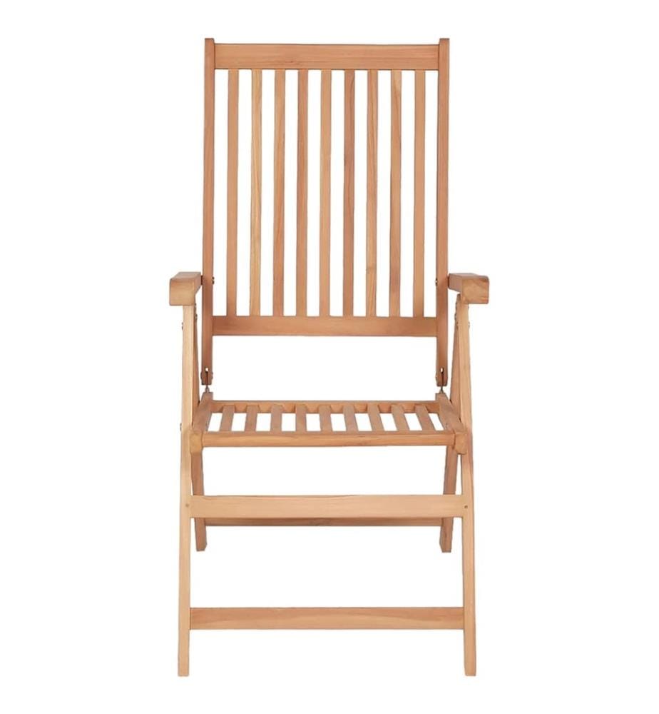 Chaises inclinables de jardin lot de 2 Bois de teck solide