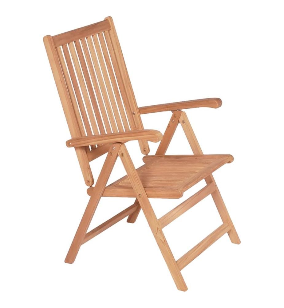 Chaises inclinables de jardin lot de 2 Bois de teck solide