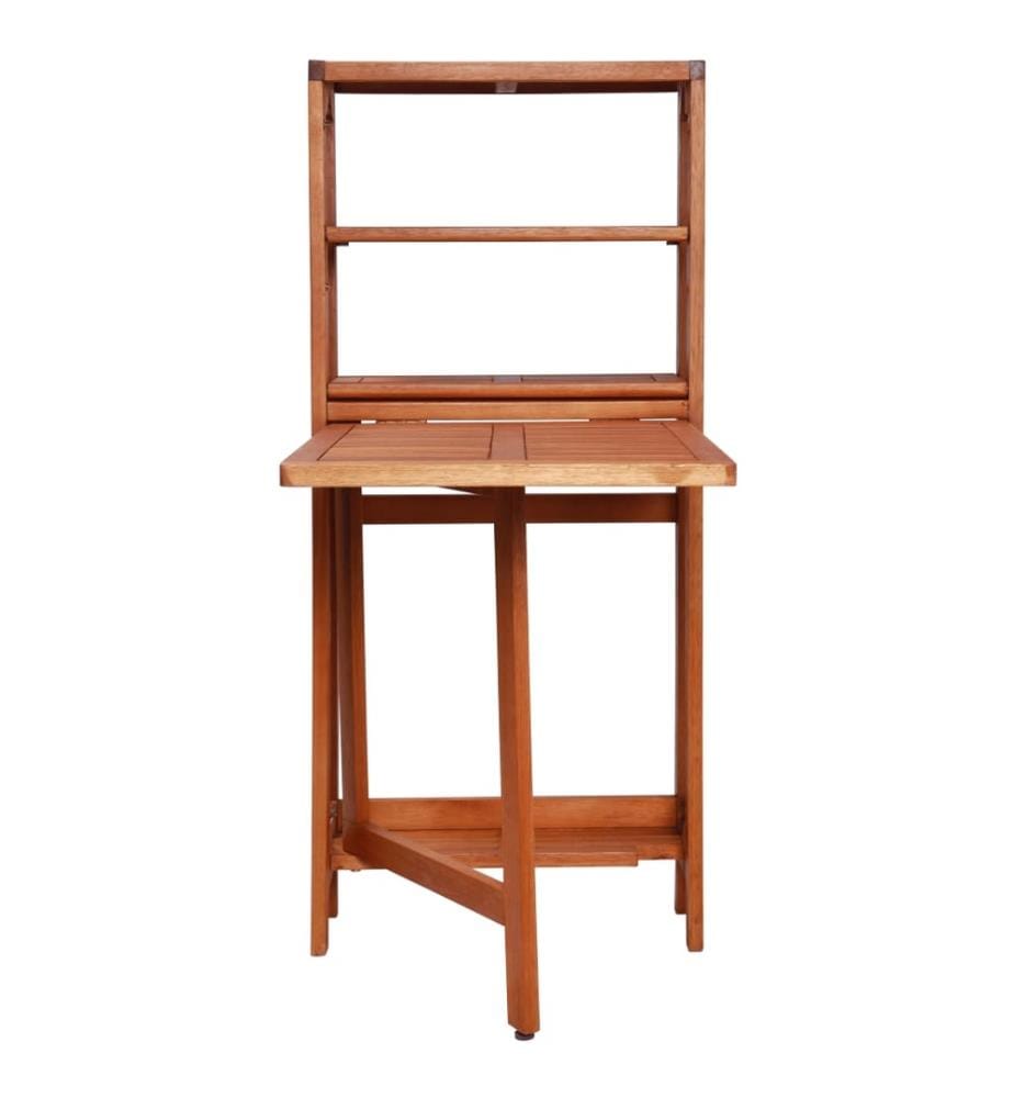 Mobilier de bistro pliable 3 pcs Bois d'acacia solide