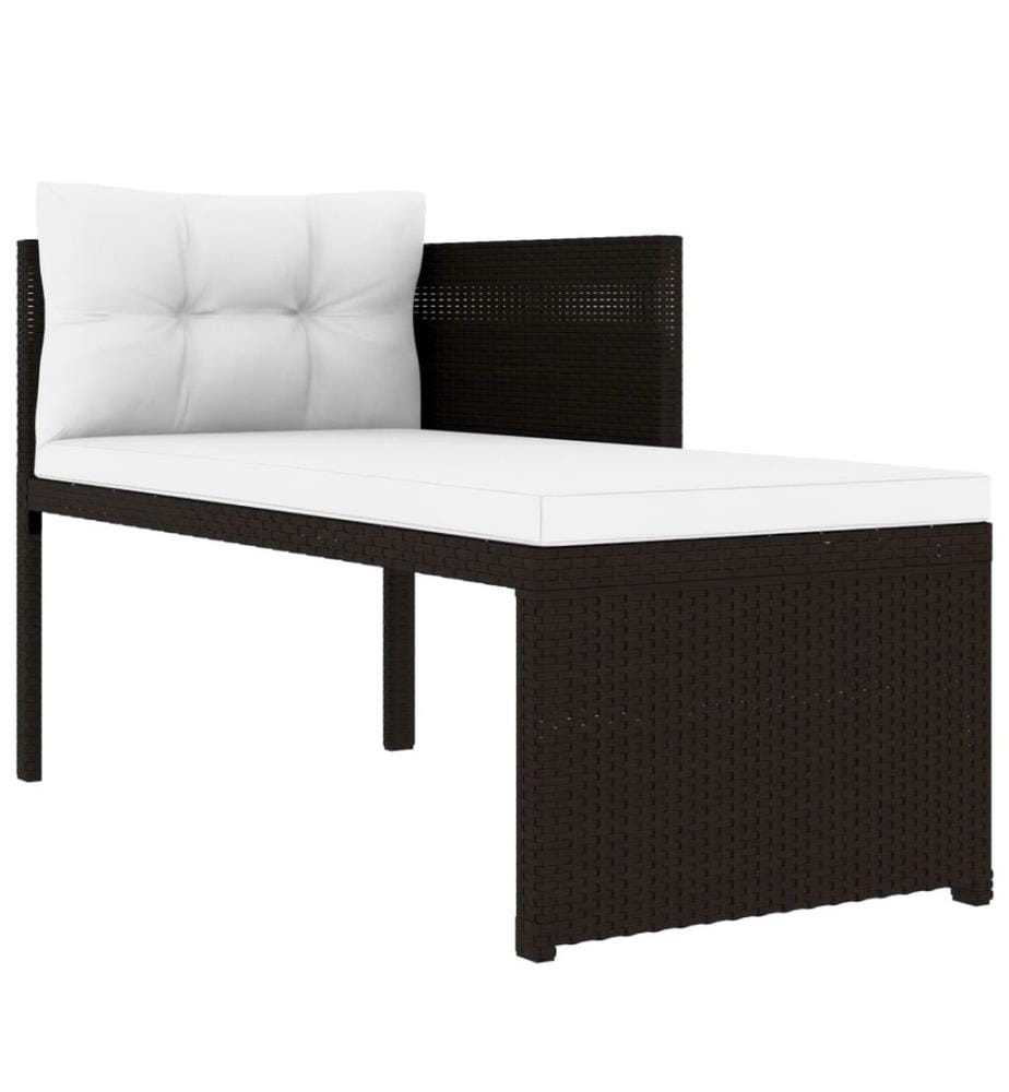 4-tlg. Garten-Lounge-Set Poly Rattan Braun