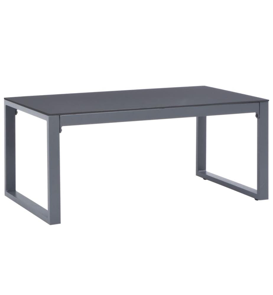 3-tlg. Garten-Lounge-Set mit Kissen Aluminium Schwarz