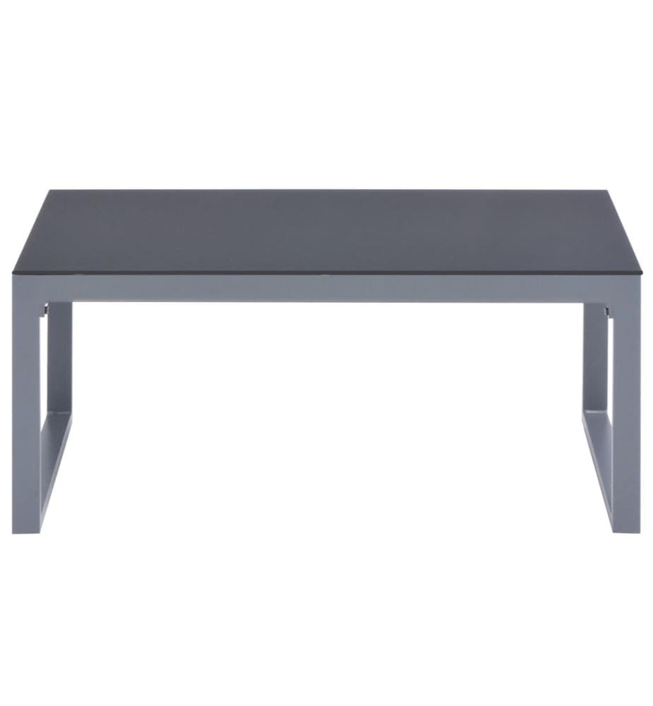 3-tlg. Garten-Lounge-Set mit Kissen Aluminium Schwarz