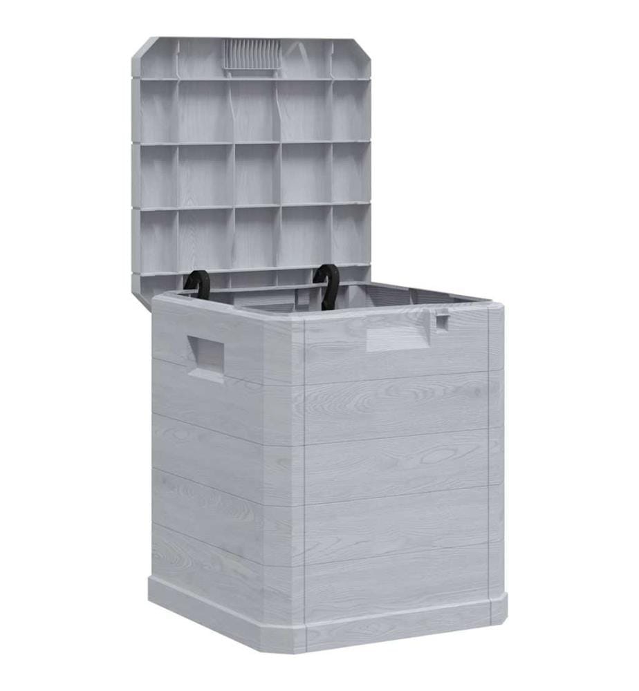 Boîte de rangement de jardin 90 L Gris clair