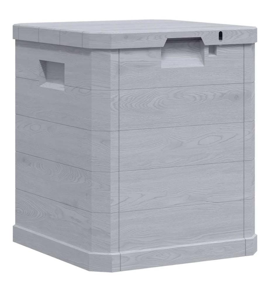 Boîte de rangement de jardin 90 L Gris clair