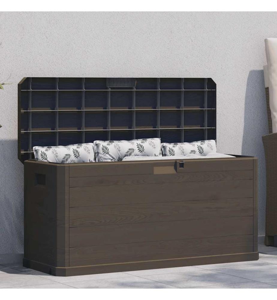 Boîte de rangement de jardin 280 L Marron