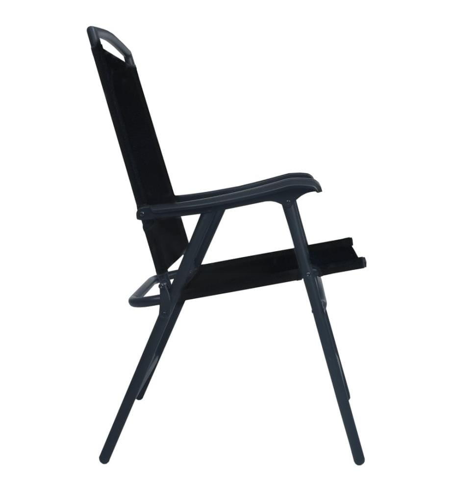 Chaises de jardin pliables lot de 2 Textilène Noir