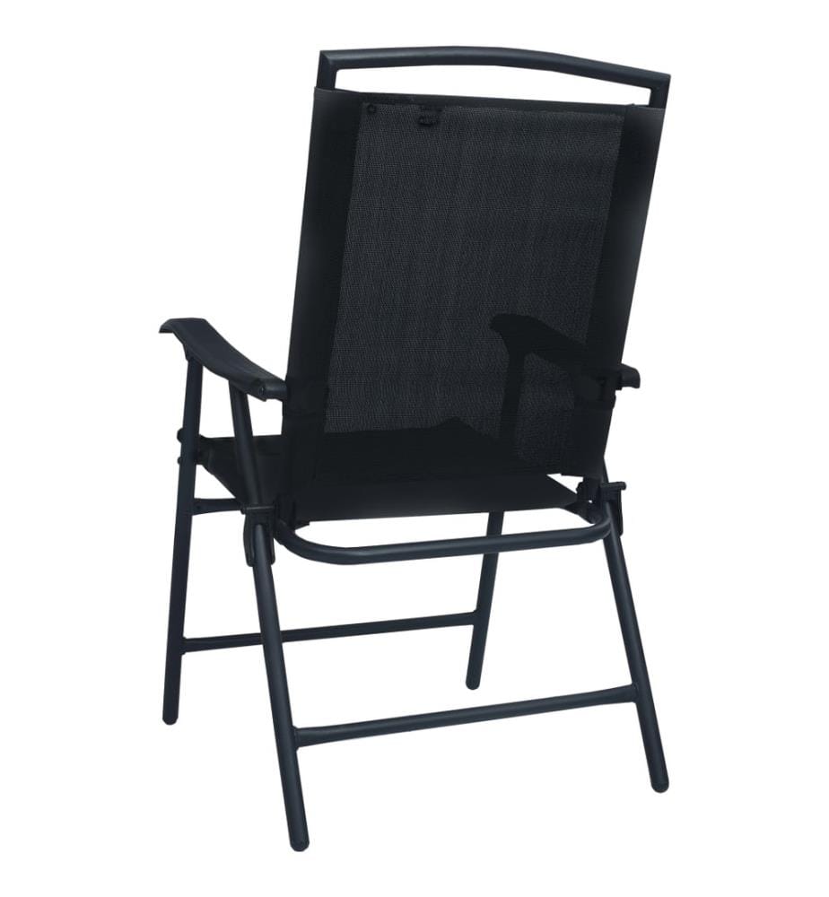 Chaises de jardin pliables lot de 2 Textilène Noir