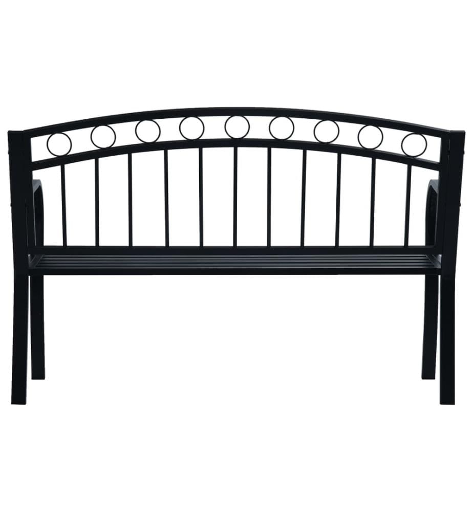 Gartenbank 125 cm Schwarz Stahl