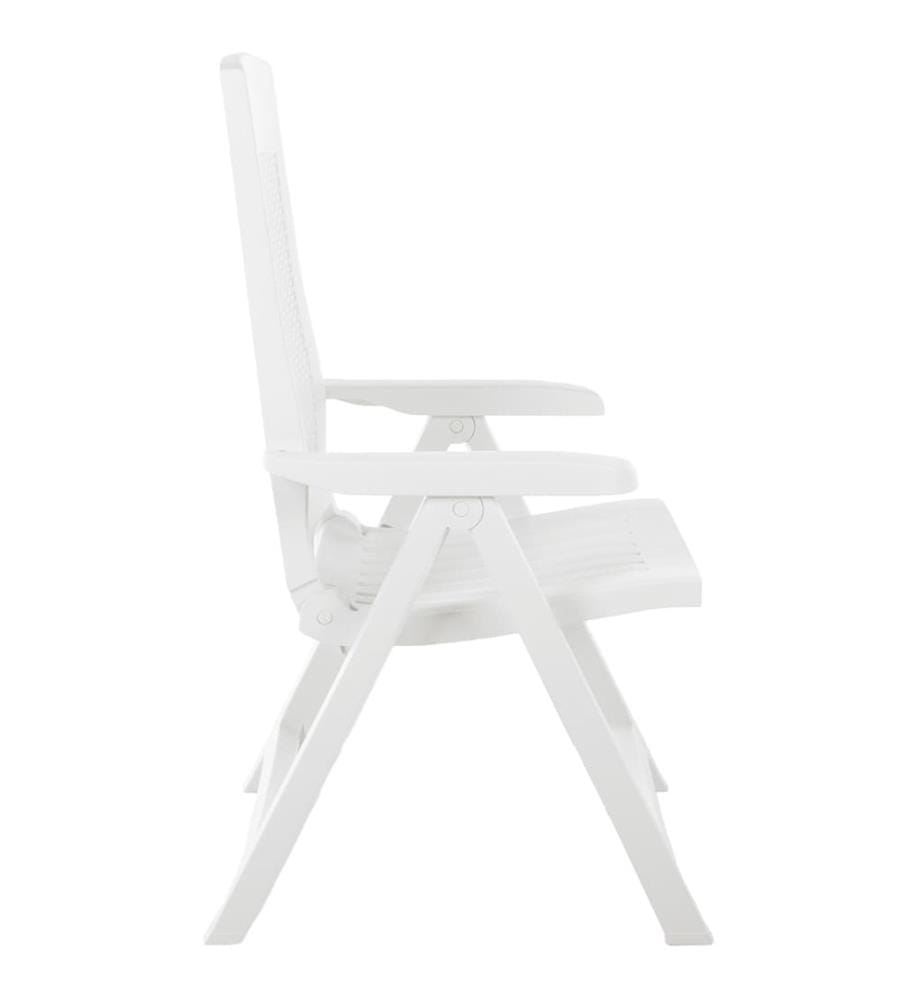Chaises inclinables de jardin lot de 2 Plastique Blanc