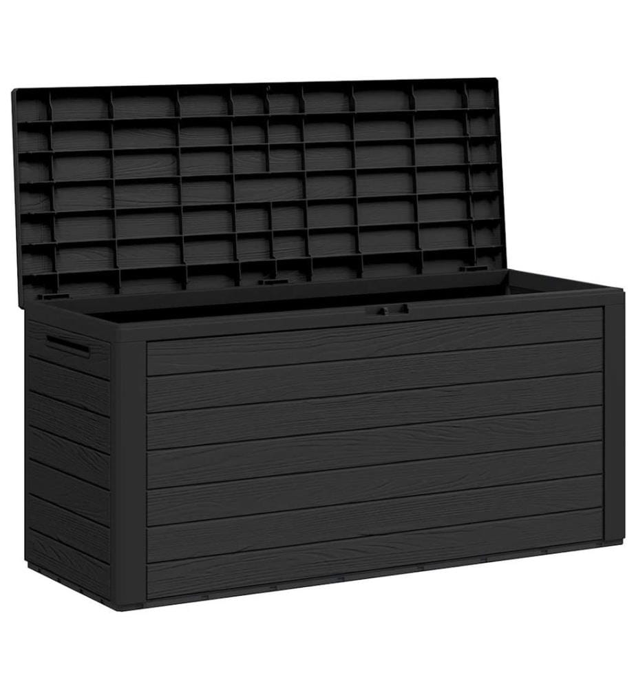 Boîte de rangement de jardin Anthracite 116x44x55 cm