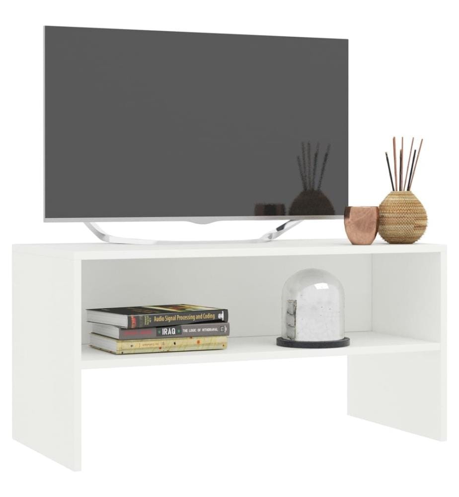 TV-Schrank Weiss 80x40x40cm Holzwerkstoff