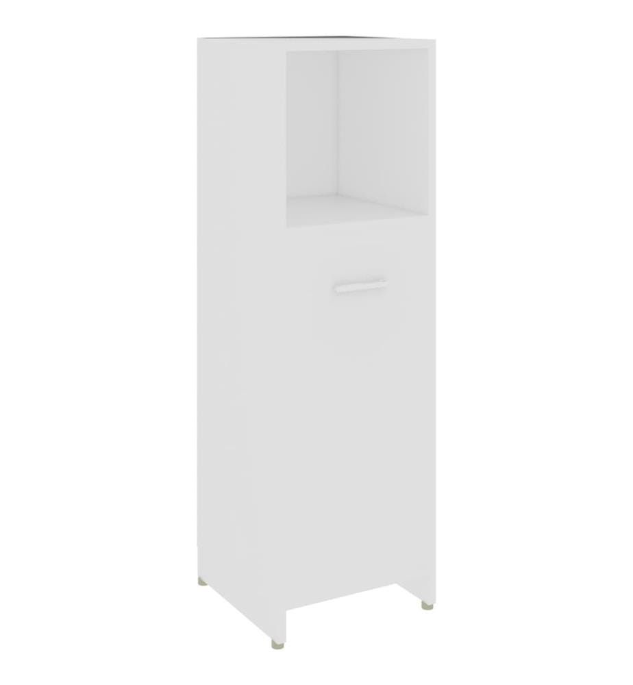Armoire de salle de bain Blanc 30x30x95 cm Bois d'ingénierie