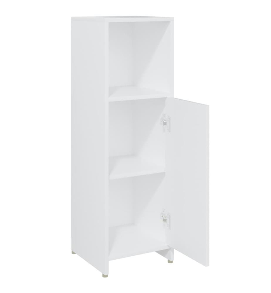 Armoire de salle de bain Blanc 30x30x95 cm Bois d'ingénierie