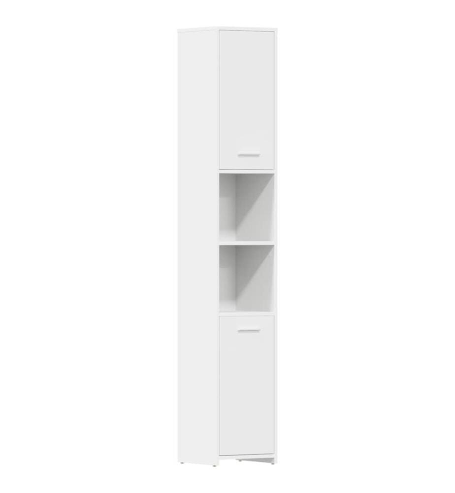Armoire de salle de bain Blanc 30x30x183,5 cm Bois d'ingénierie