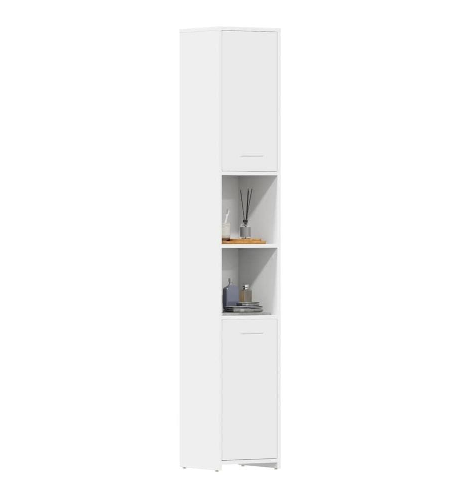 Armoire de salle de bain Blanc 30x30x183,5 cm Bois d'ingénierie