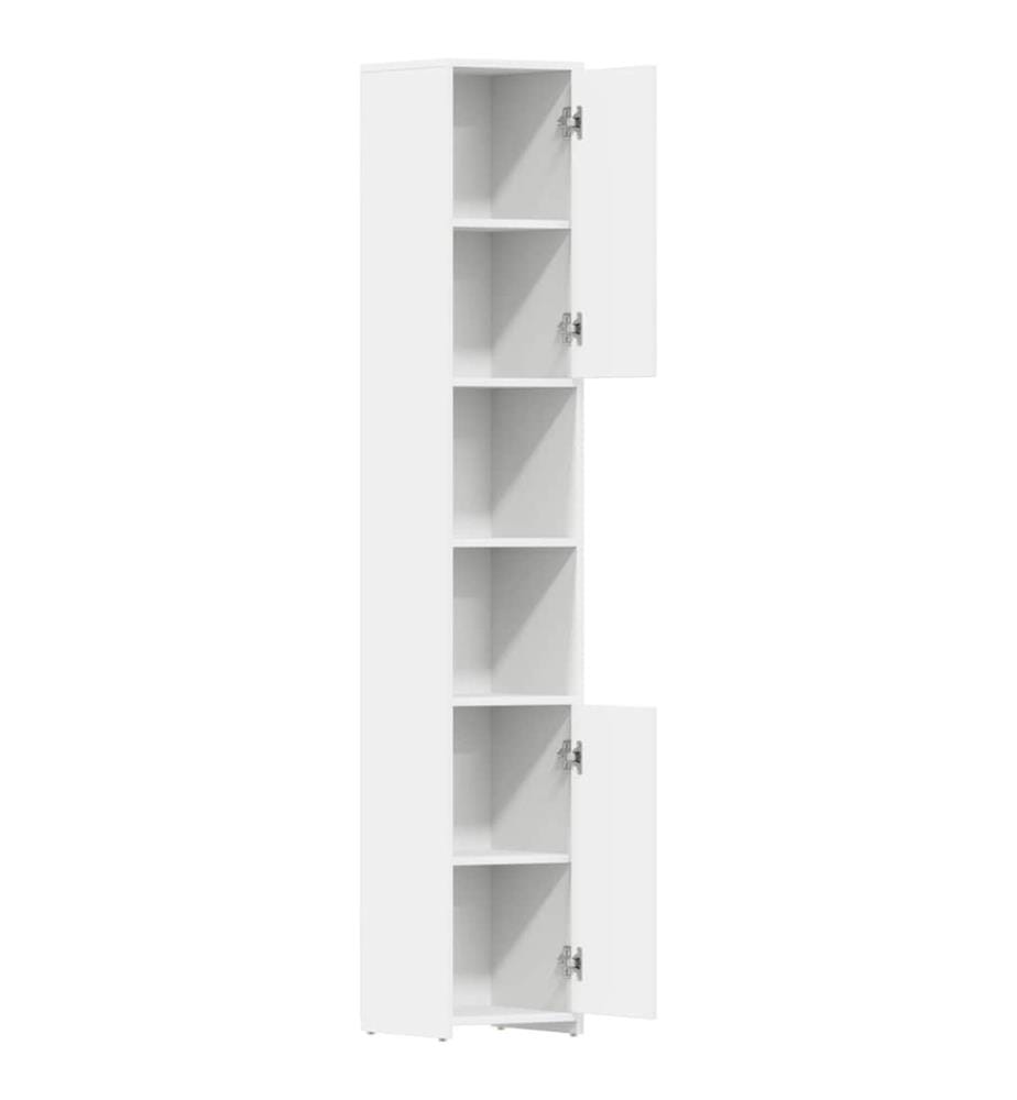 Armoire de salle de bain Blanc 30x30x183,5 cm Bois d'ingénierie